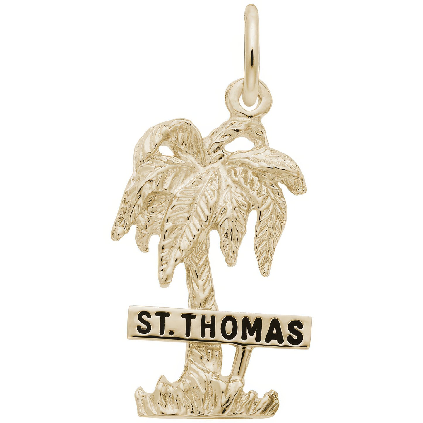 St. Thomas Palm Tree Charm - Metal - Sterling Silver