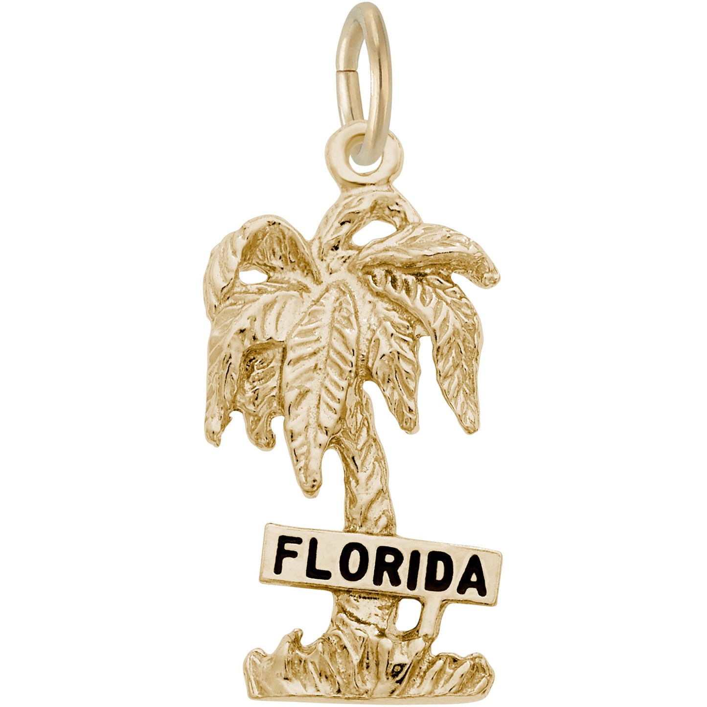 Florida Palm Charm - Metal - Sterling Silver