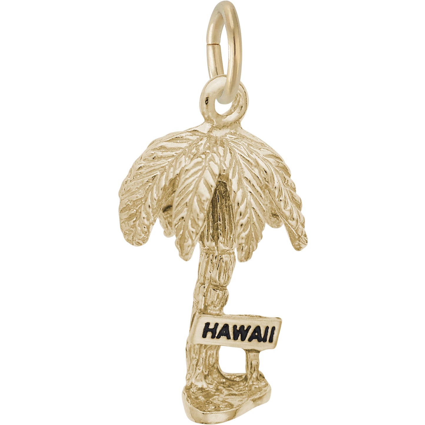 Hawaii Palm Tree Charm - Metal - Sterling Silver