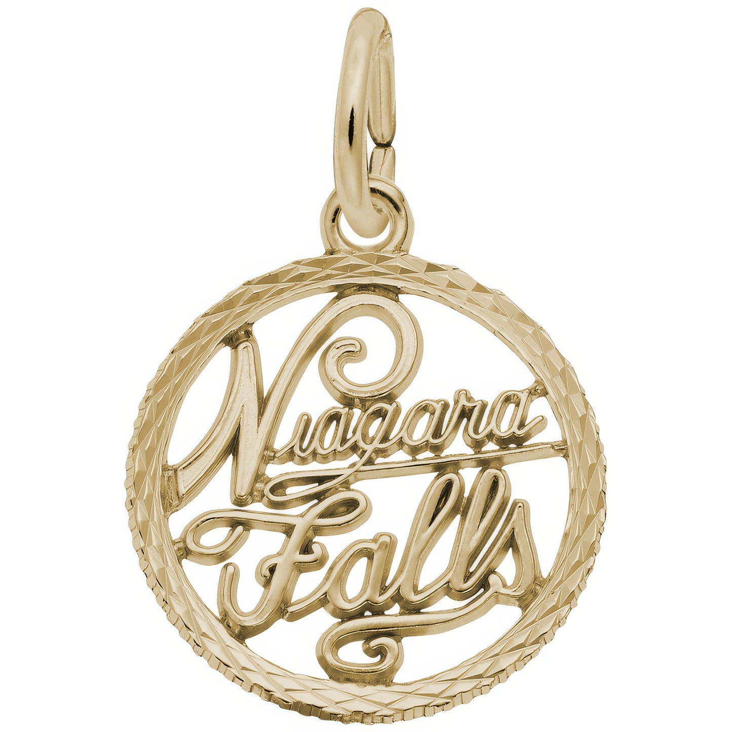 Niagara Falls Faceted Charm - Metal - Sterling Silver