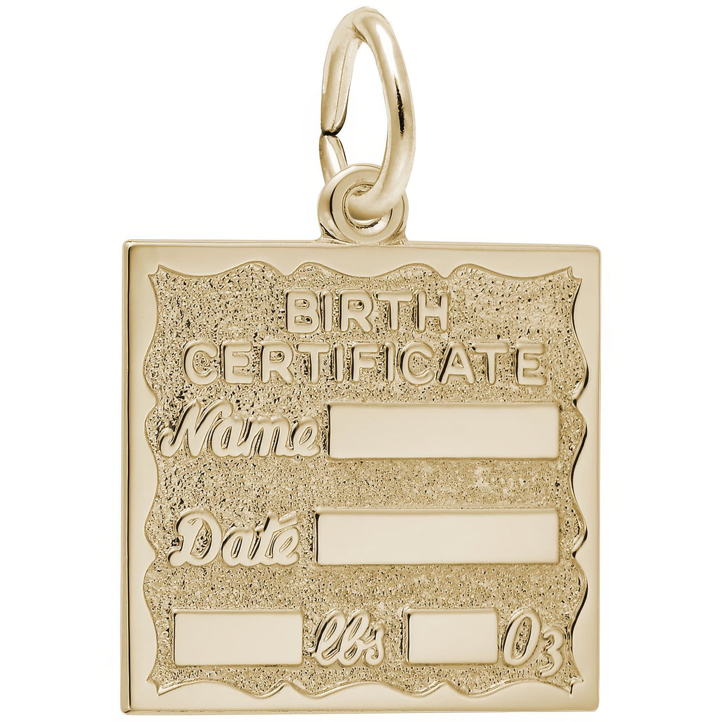 Charms Sterling Silver Birth Certificate Charm