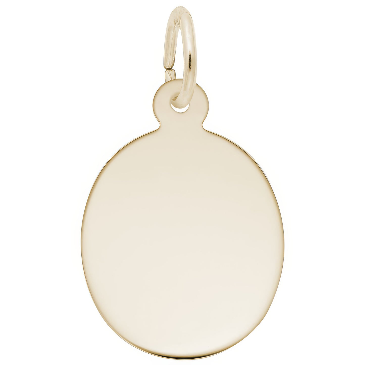 Charms Sterling Silver Oval Disc Charm