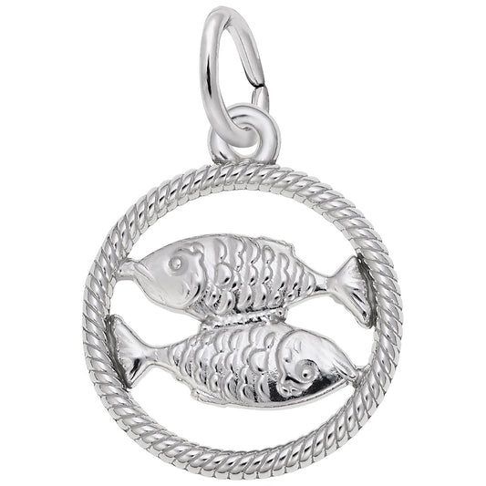 Charms Sterling Silver Zodiac Pisces Charm
