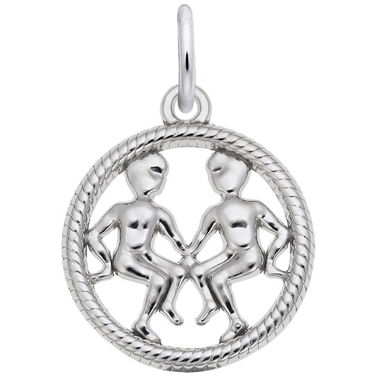 Sterling Silver Zodiac Gemini Charm