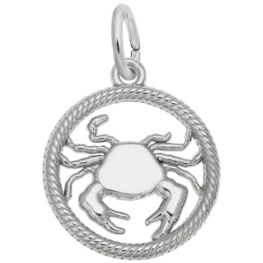 Sterling Silver Zodiac Cancer Charm