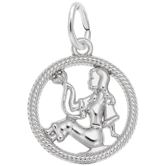 Sterling Silver Zodiac Virgo Charm