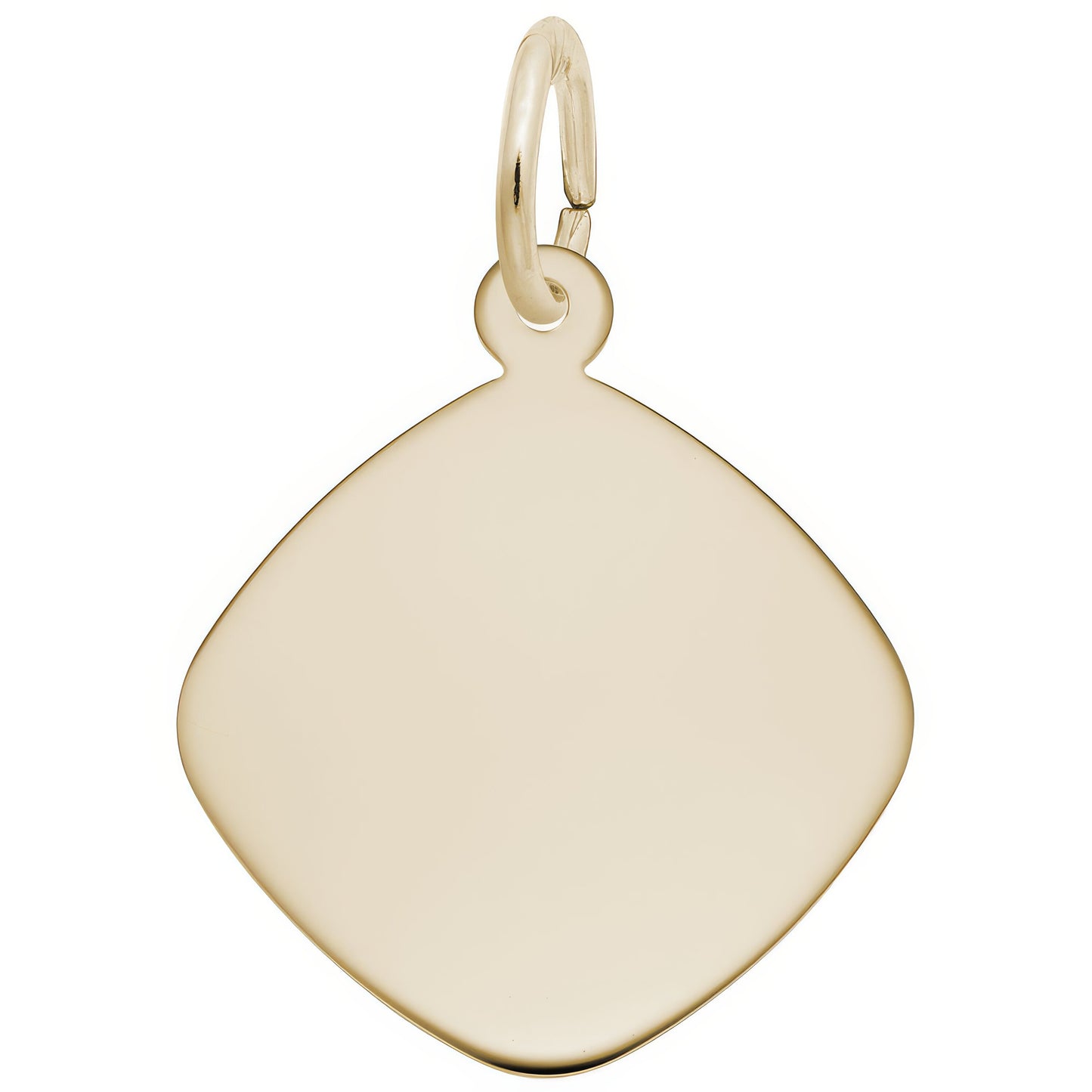 Charms Sterling Silver Medium Rounded Diamond Disc Charm