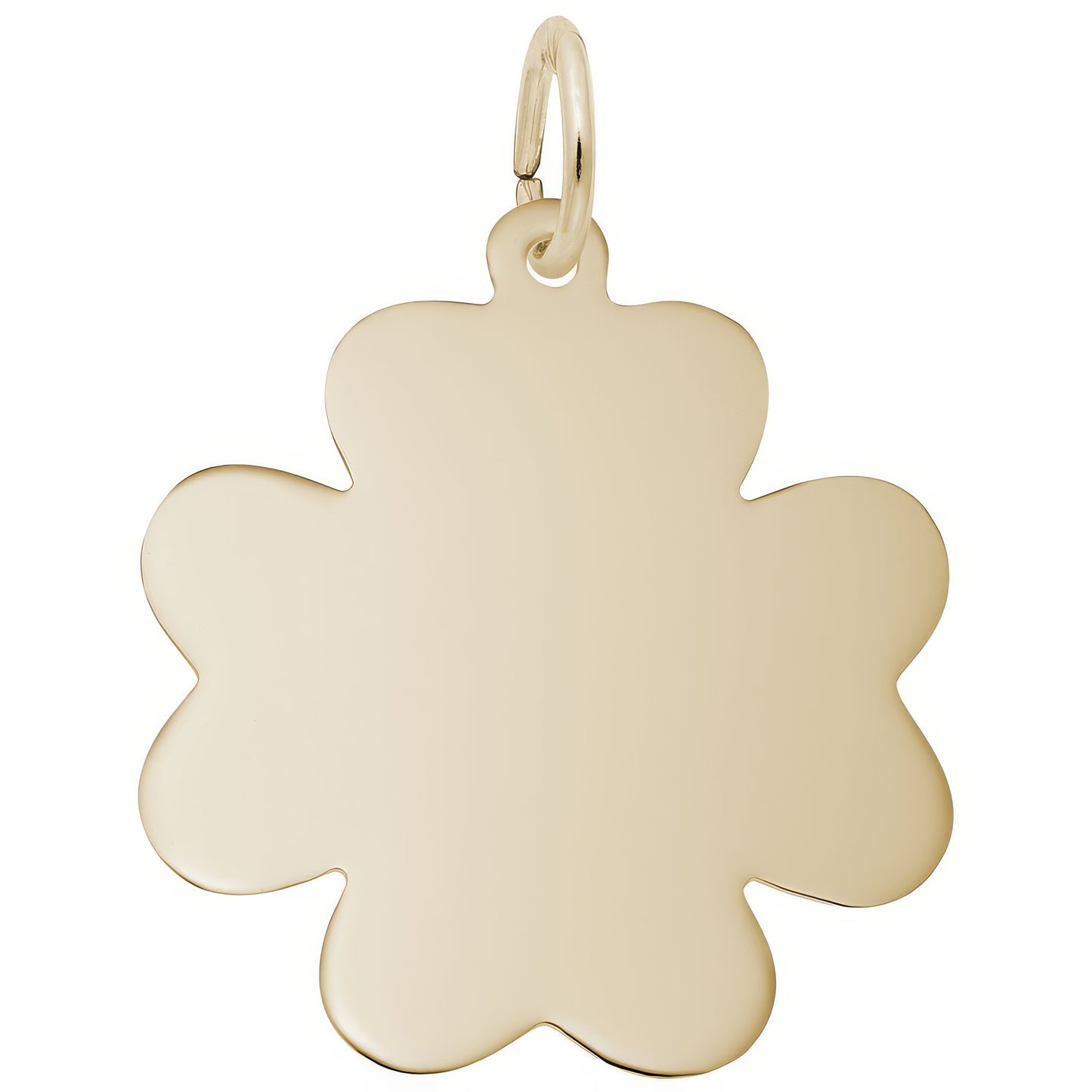 Flat Clover Charm - Metal - Sterling Silver