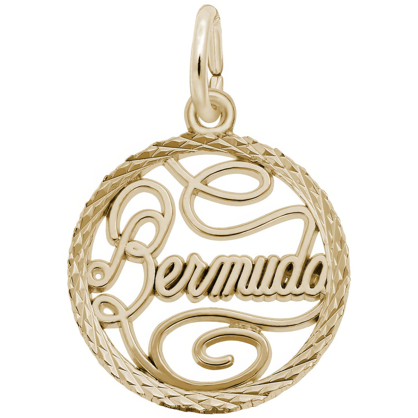 Bermuda Faceted Charm - Metal - Sterling Silver