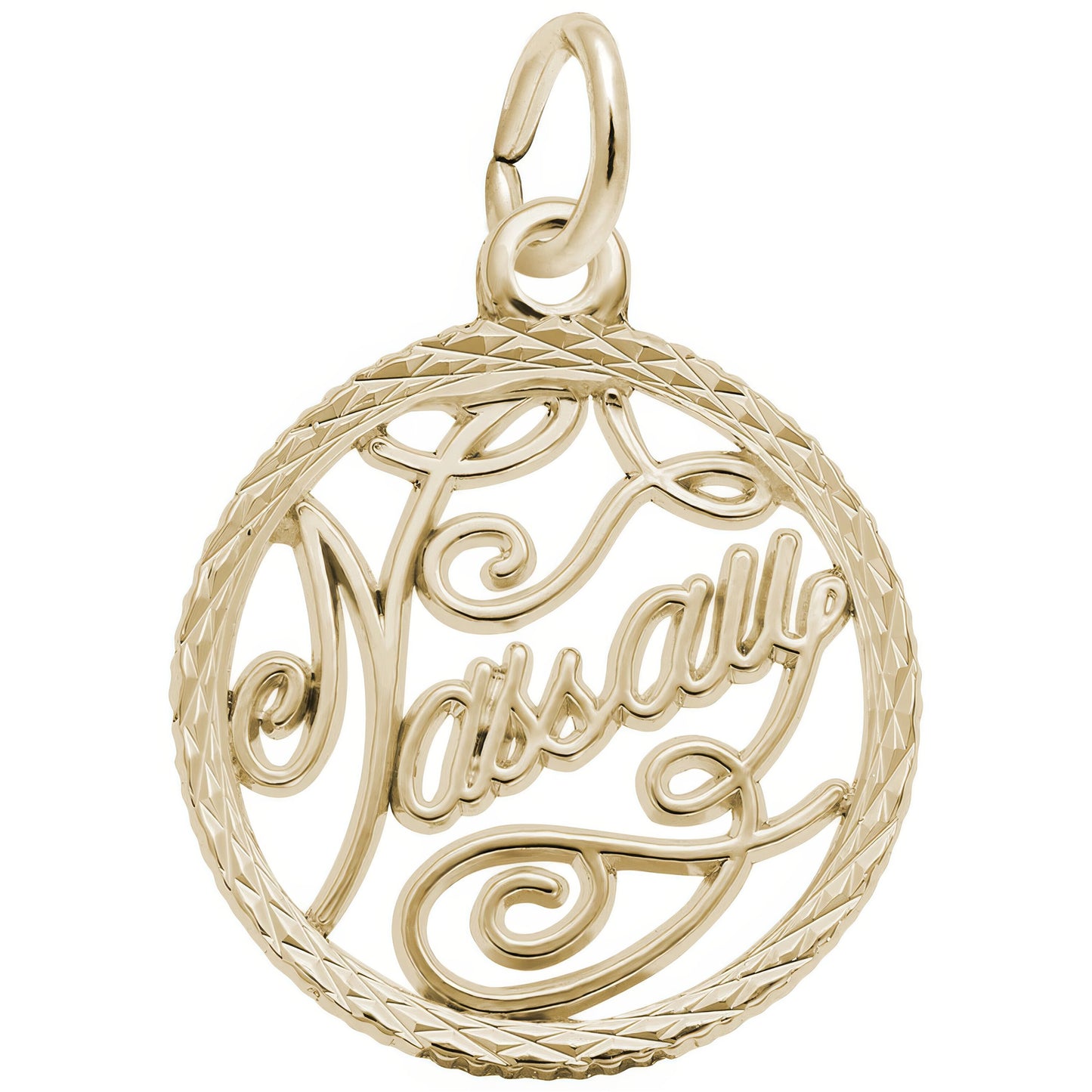Nassau Faceted Charm - Metal - Sterling Silver