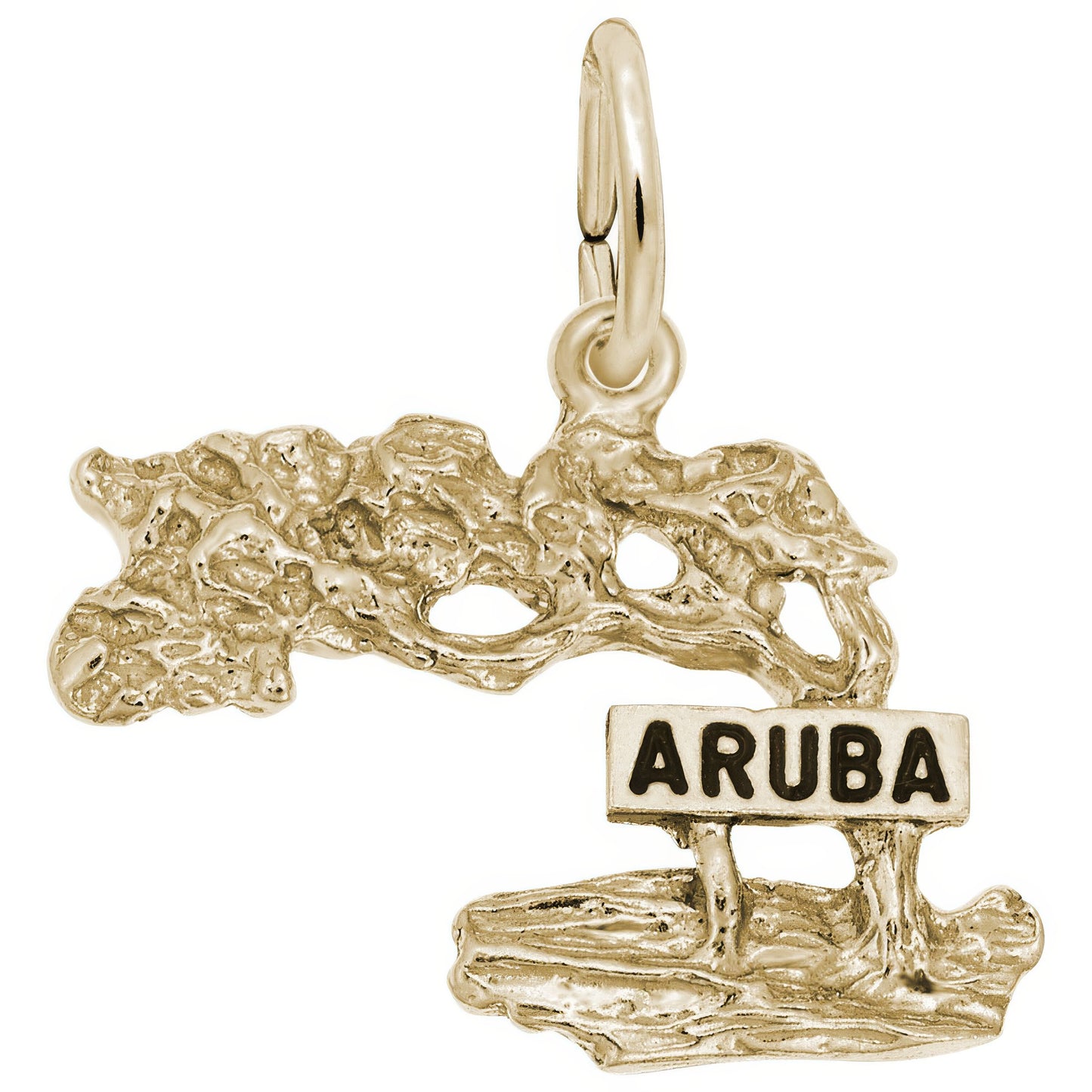 Aruba Cypress Tree Charm - Metal - Sterling Silver