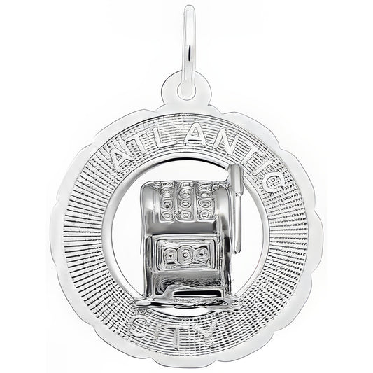 Atlantic City Charm - Metal - Sterling Silver