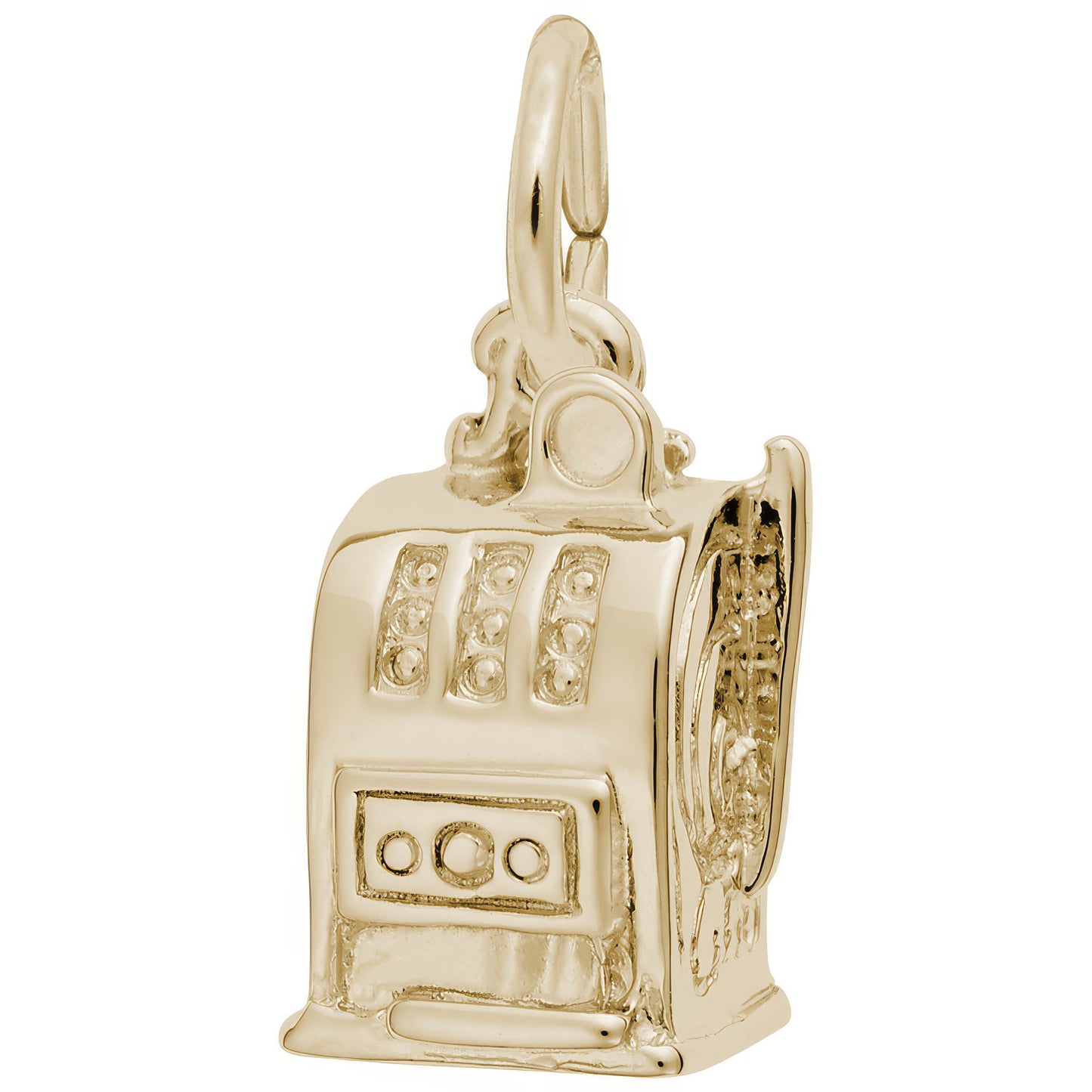 Atlantic City Slot Machine Ring Charm - Metal - Sterling Silver