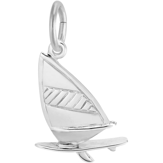 Windsurfing Charm - Metal - Sterling Silver