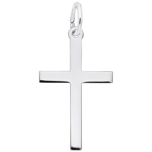 Sterling Silver Cross Charm - 19mm x 13mm