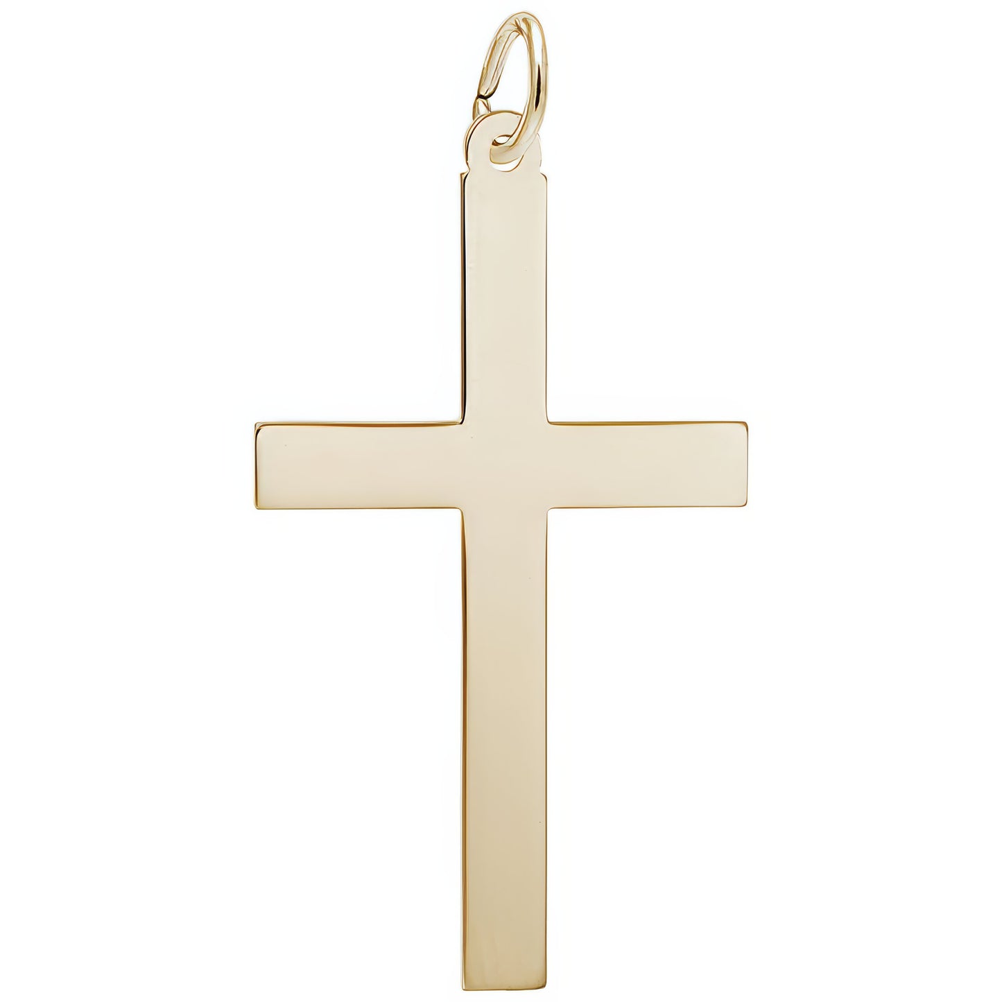 Extra Large Plain Cross Charm - Metal - Sterling Silver