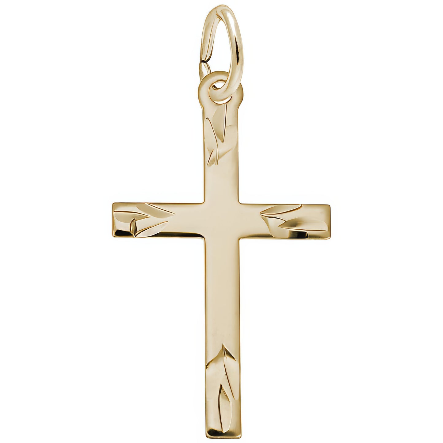 Medium Flared Ends Cross Charm - Metal - Sterling Silver