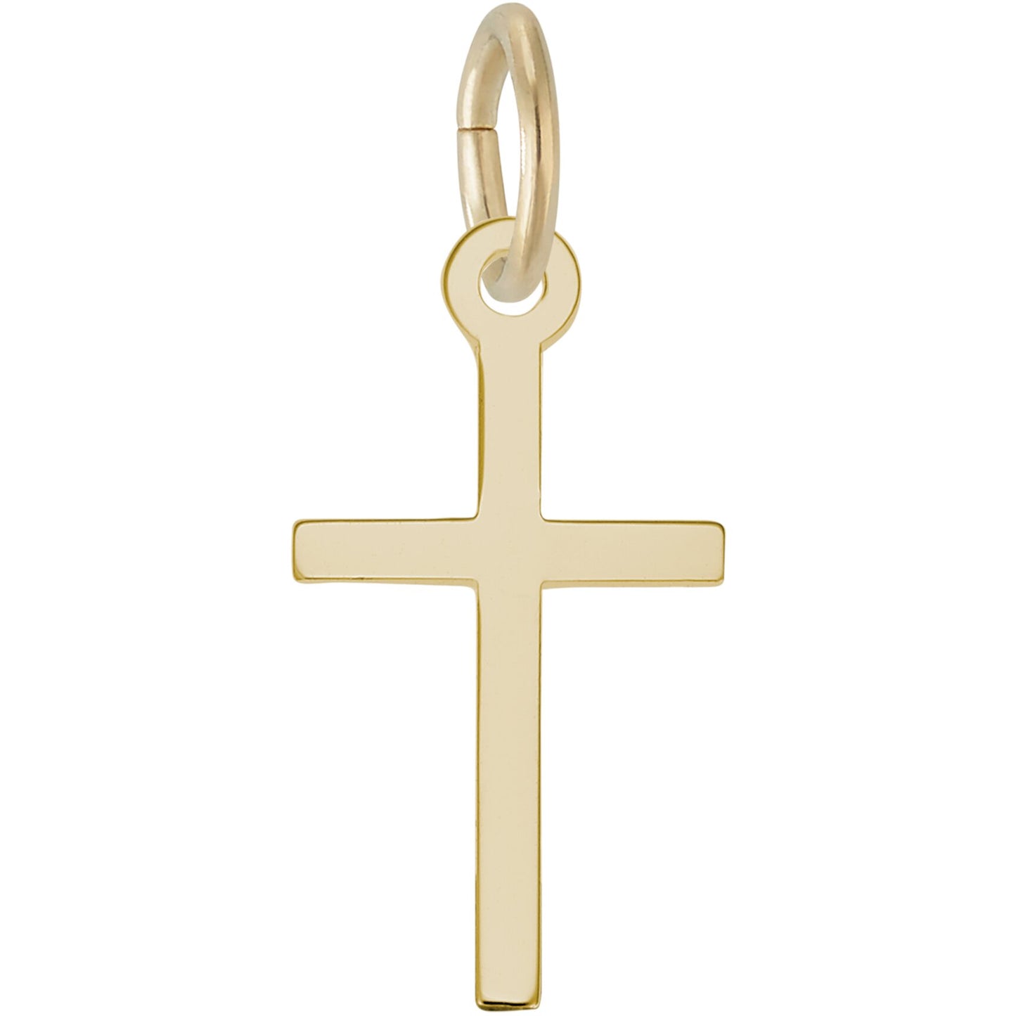 Small Thin Cross Charm - Metal - Sterling Silver