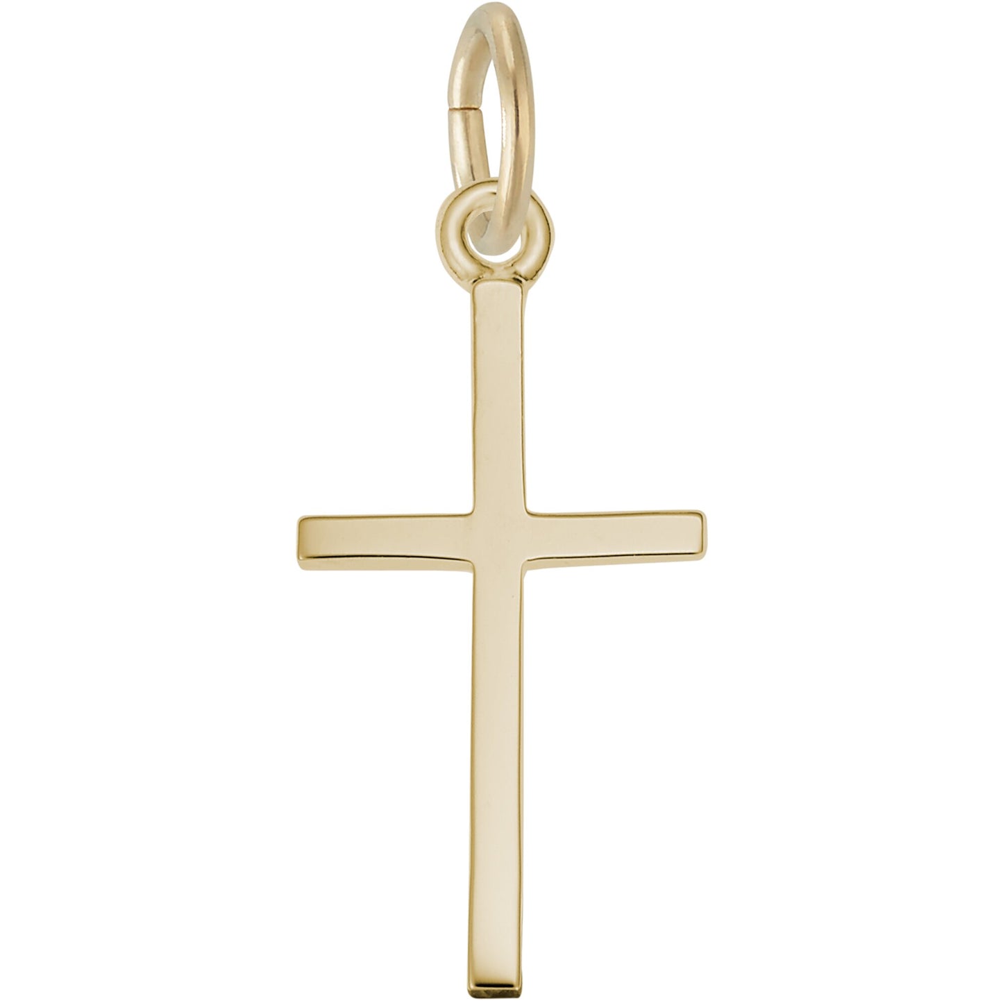 Medium Thin Cross Charm - Metal - Sterling Silver