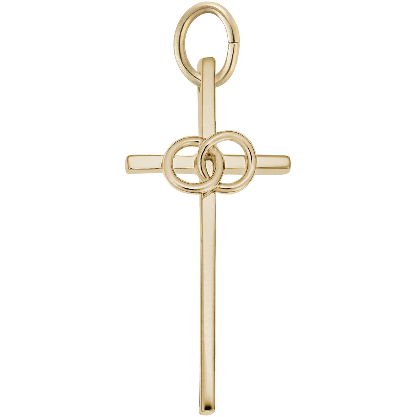 Wedding Cross Charm - Metal - Sterling Silver