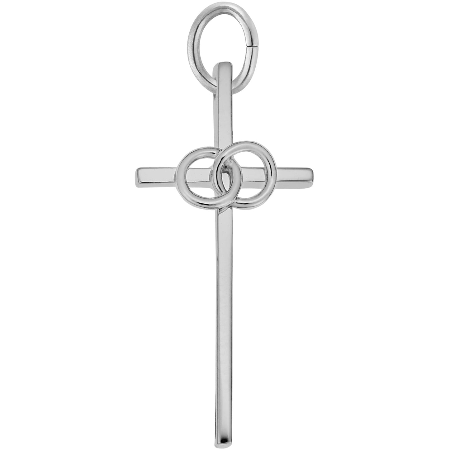 Wedding Cross Charm - Metal - Sterling Silver