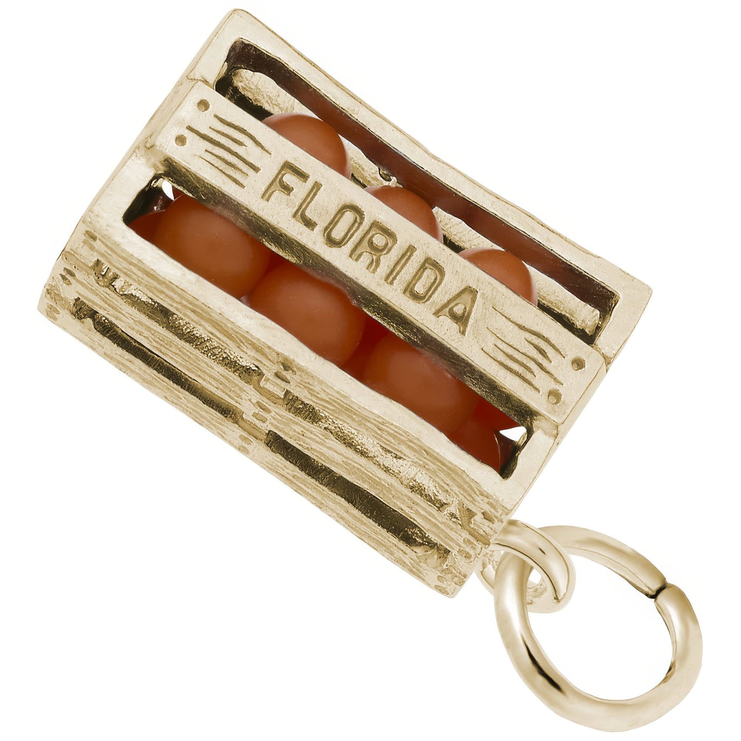 Sterling Silver Florida Oranges Charm - 8mm x 15mm