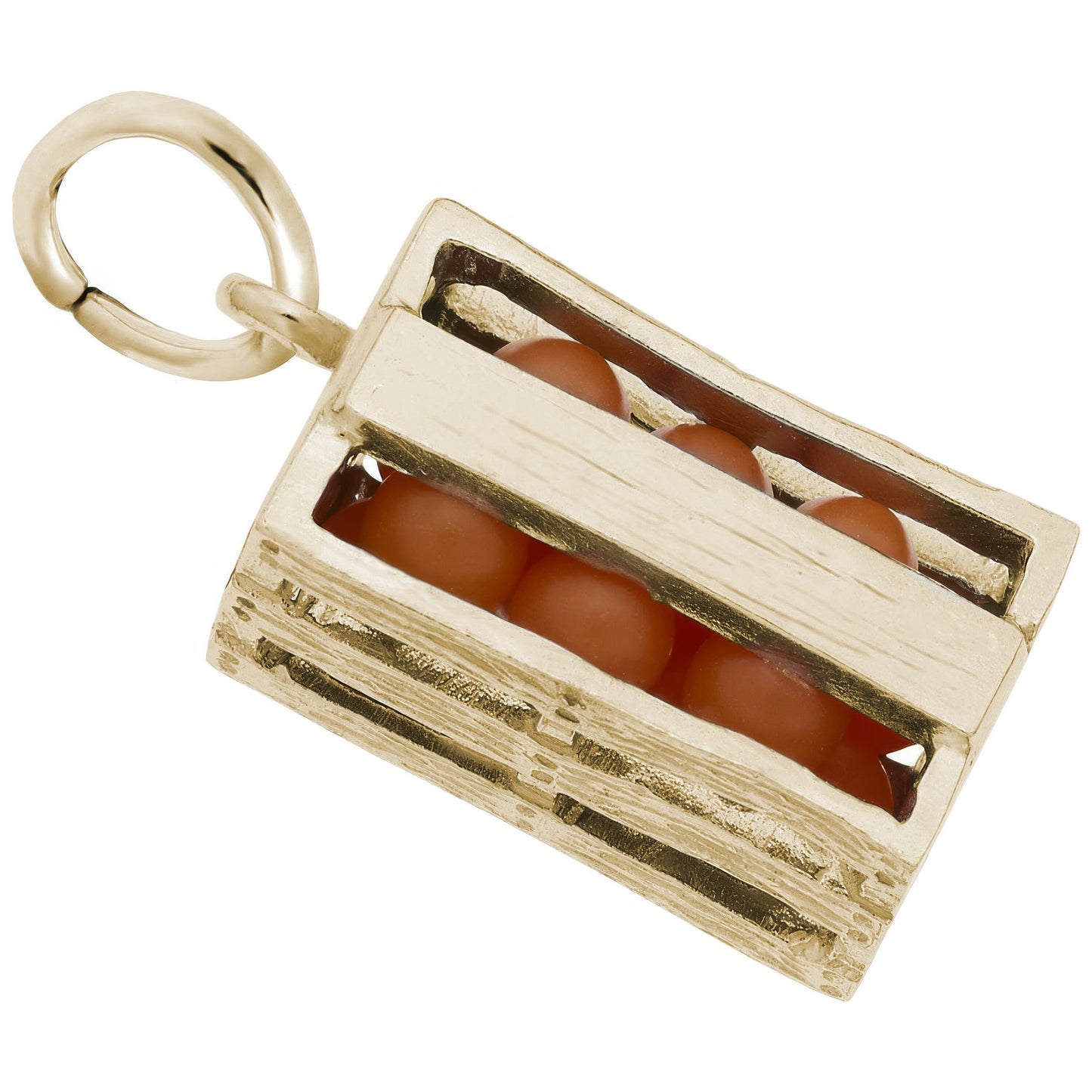 Orange Crate Charm - Metal - Sterling Silver