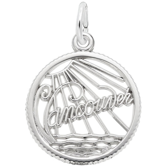 Vancouver Faceted Charm - Metal - Sterling Silver