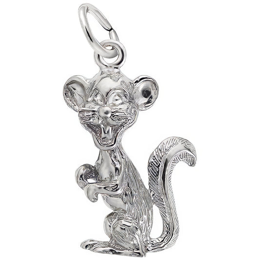 Gopher Charm - Metal - Sterling Silver