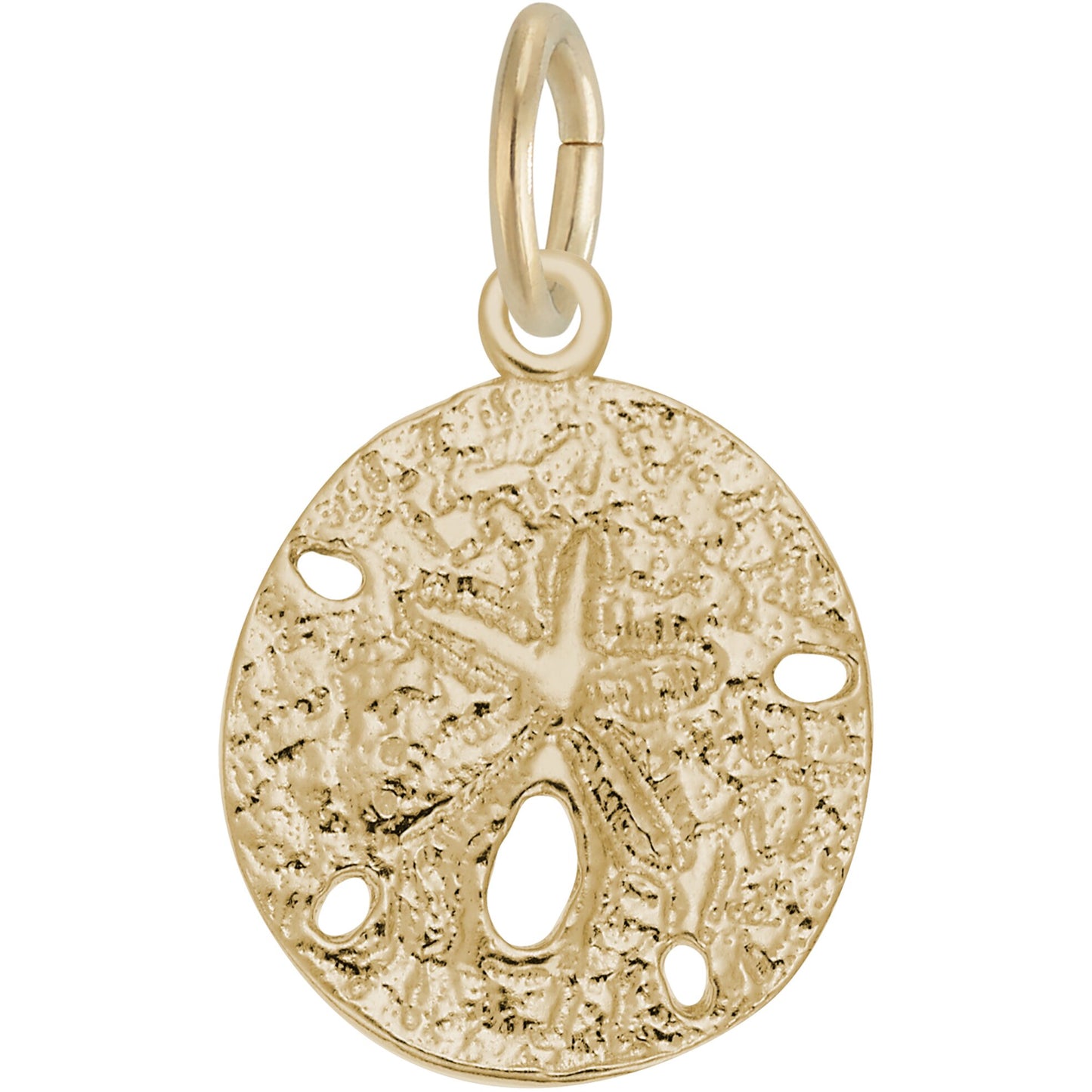 Small Sand Dollar Charm - Metal - Sterling Silver