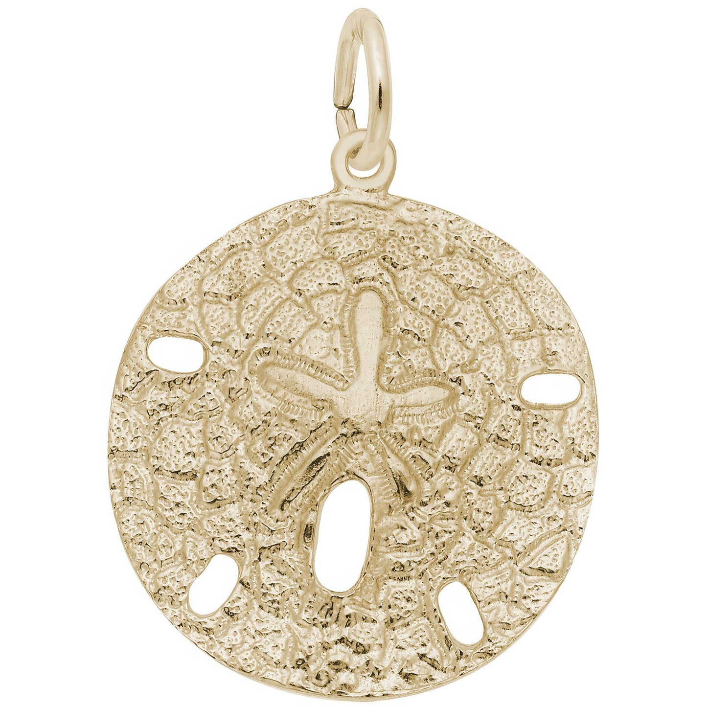 Large Sand Dollar Charm - Metal - Sterling Silver
