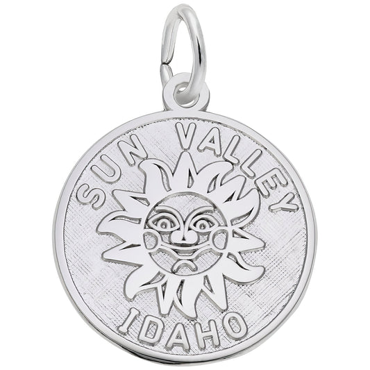 Sun Valley Idaho Charm - Metal - Sterling Silver