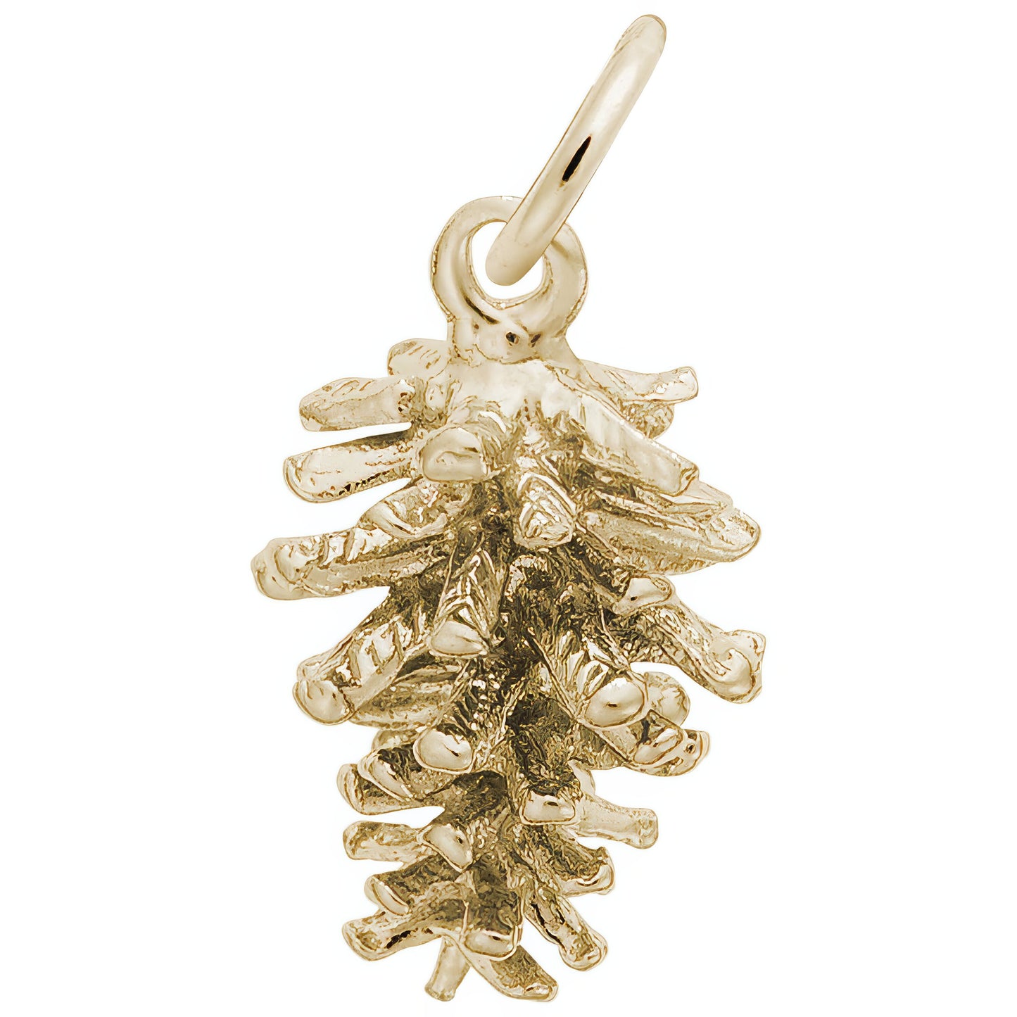 Pine Cone Charm - Metal - Sterling Silver