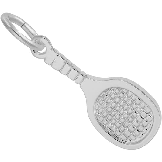 Racquetball Charm - Metal - Sterling Silver