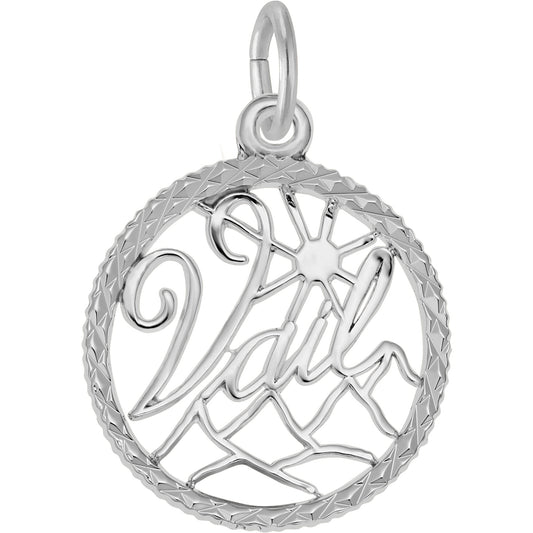 Vail Faceted Charm - Metal - Sterling Silver