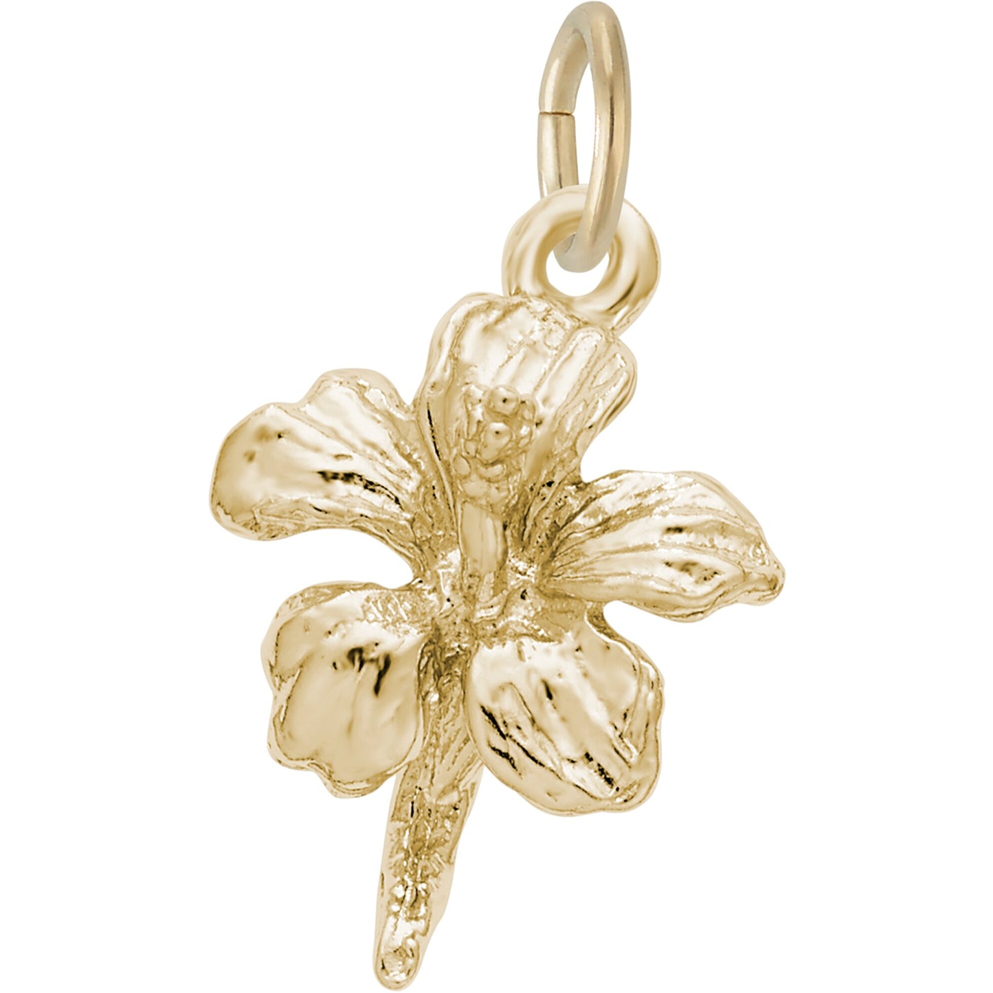 Hibiscus Charm - Metal - Sterling Silver