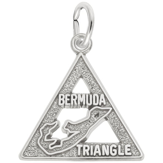 Bermuda Triangle Charm - Metal - Sterling Silver