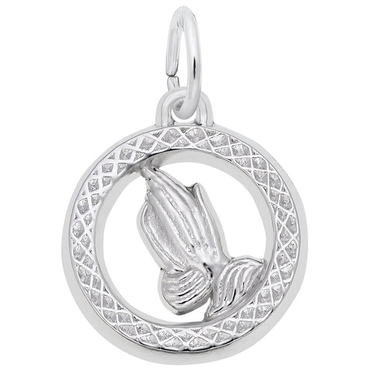 Sterling Silver Praying Hands Charm