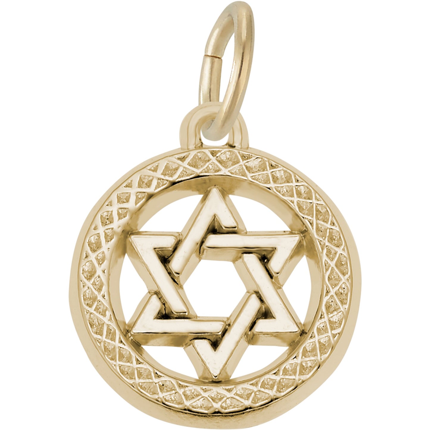 Faceted Star of David Charm - Metal - Sterling Silver
