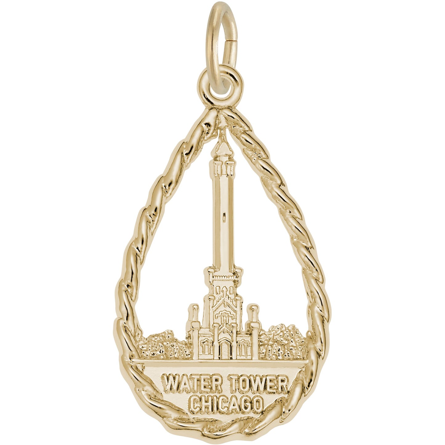 Chicago Water Tower Charm - Metal - Sterling Silver