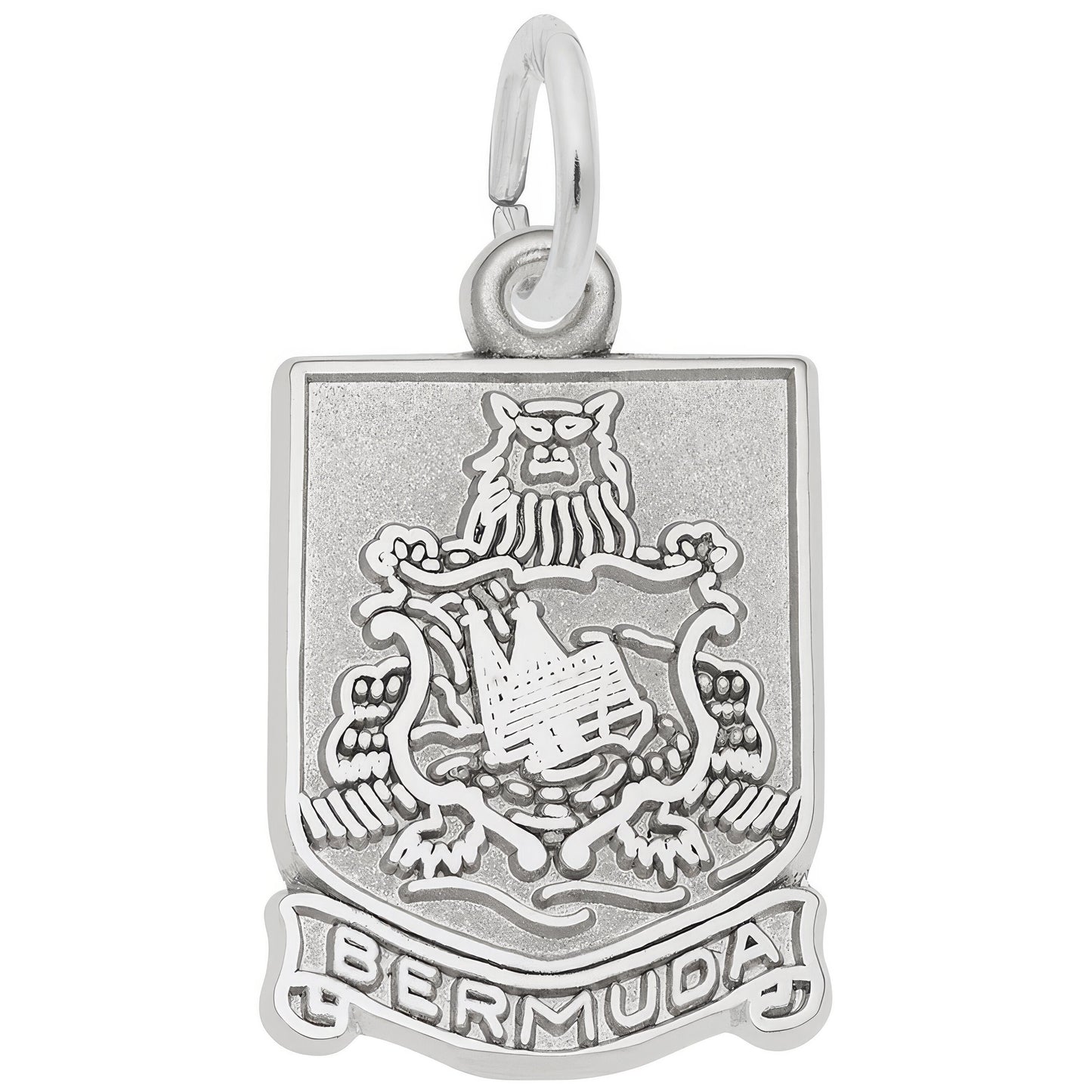 Bermuda Crest Charm - Metal - Sterling Silver