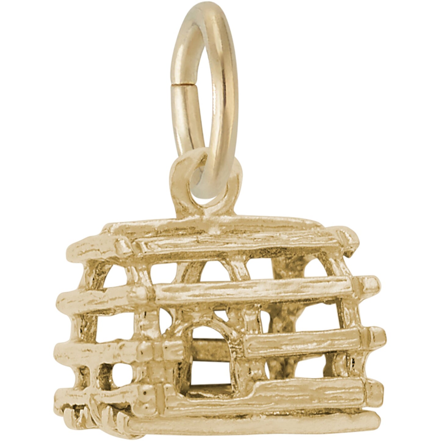 Lobster Trap Charm - Metal - Sterling Silver