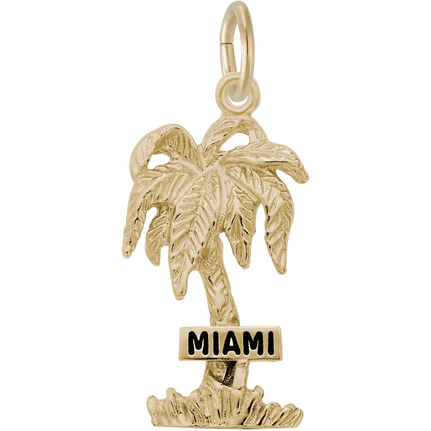 Miami Palm Tree Charm - Metal - Sterling Silver