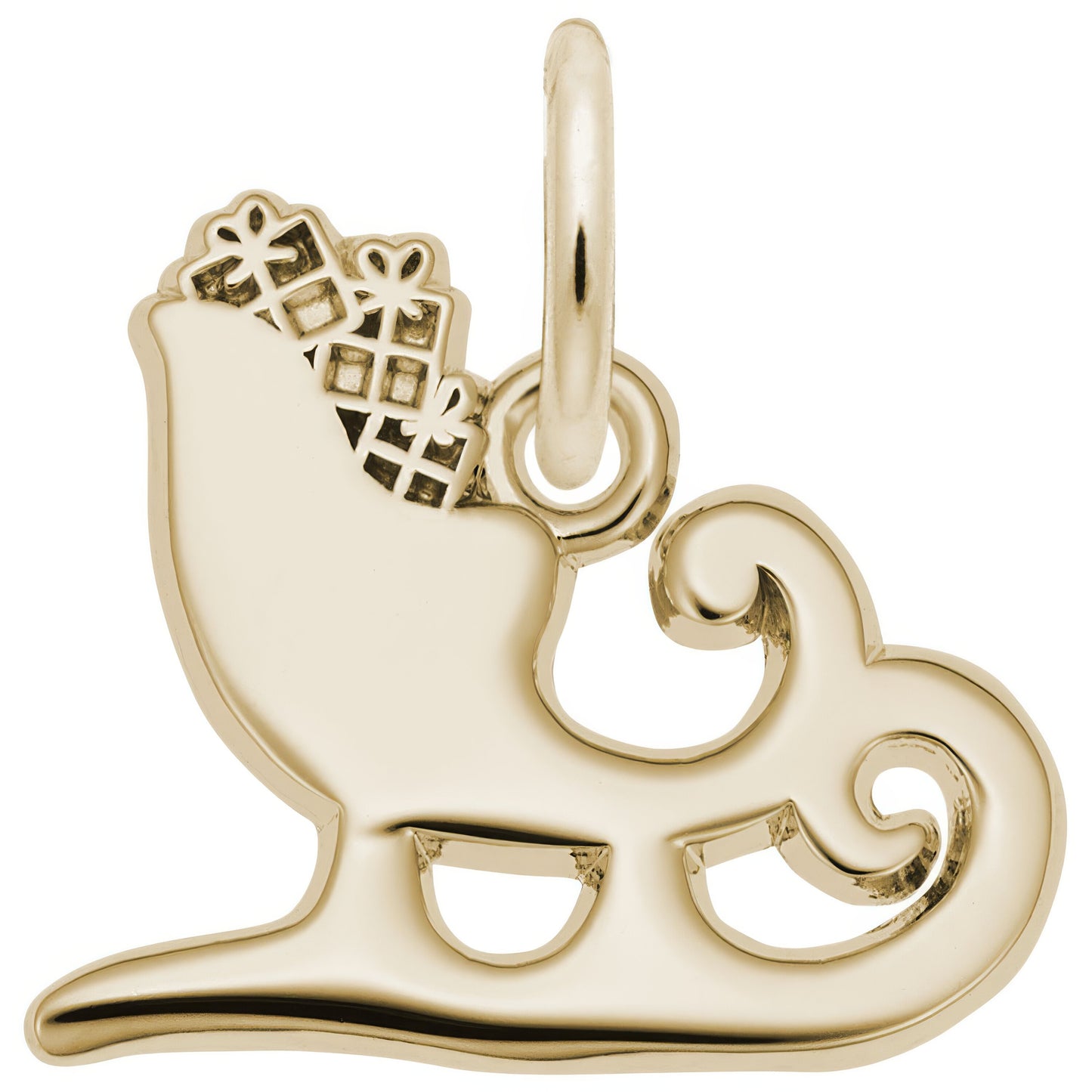 Sterling Silver Sleigh Charm - 13mm x 15mm