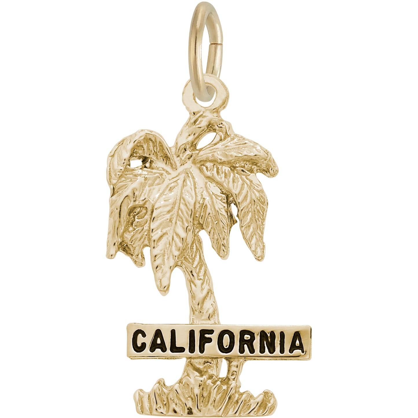 California Palm Tree Charm - Metal - Sterling Silver