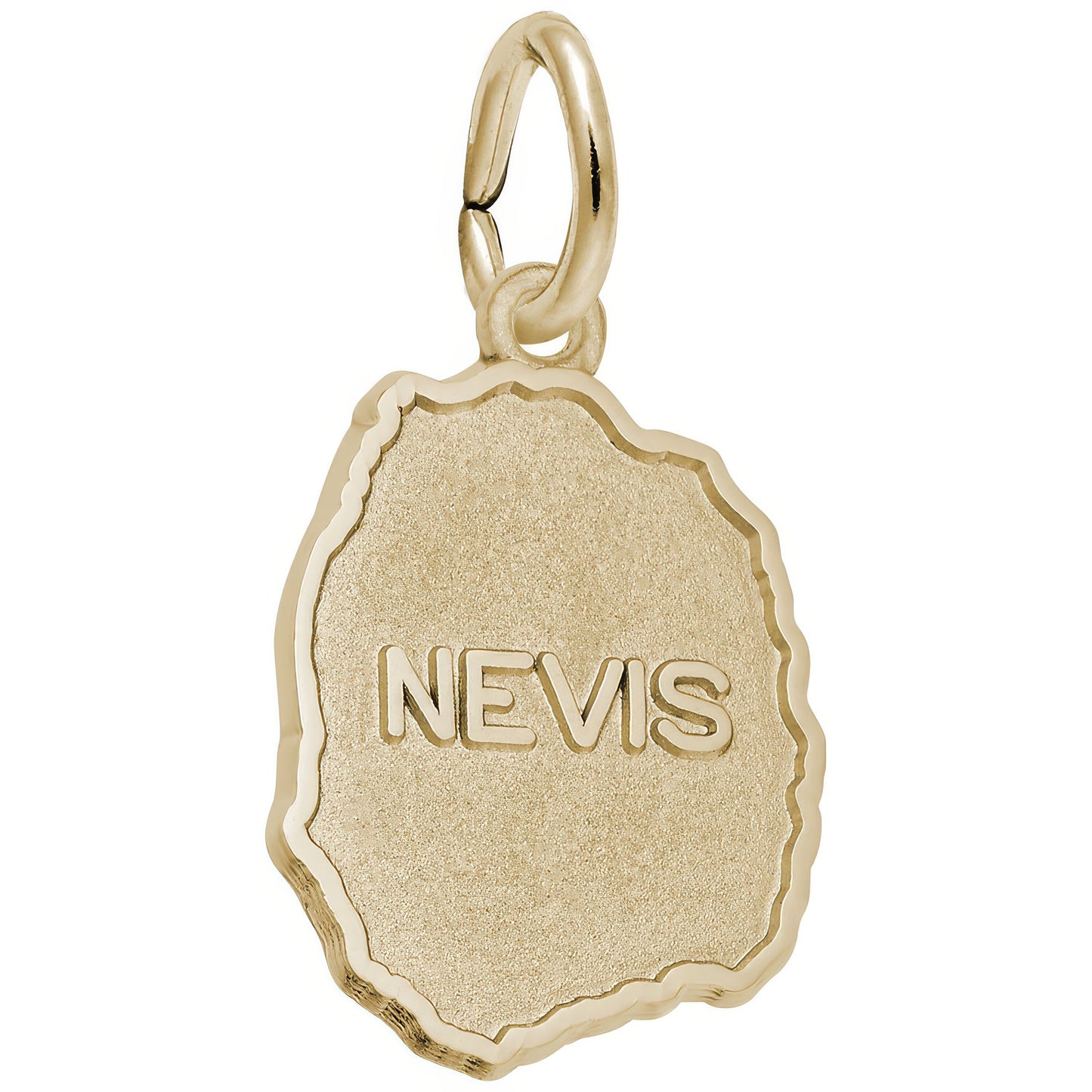 Nevis Map Charm - Metal - Sterling Silver