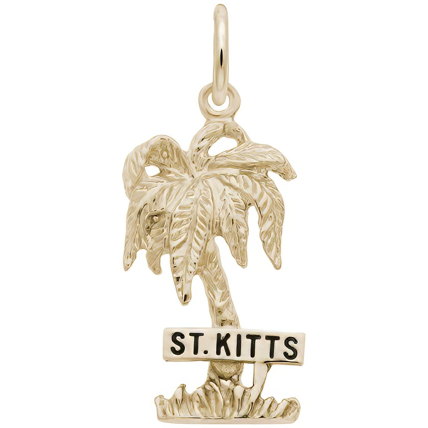 St. Kitts Palm Tree Charm - Metal - Sterling Silver