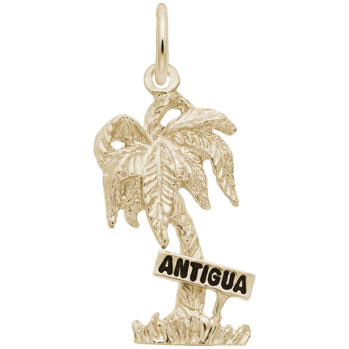 Antigua Palm Tree Charm - Metal - Sterling Silver