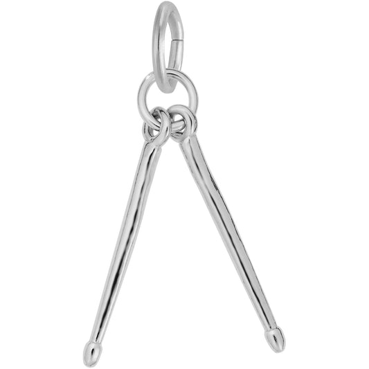 Sterling Silver Drum Sticks Charm