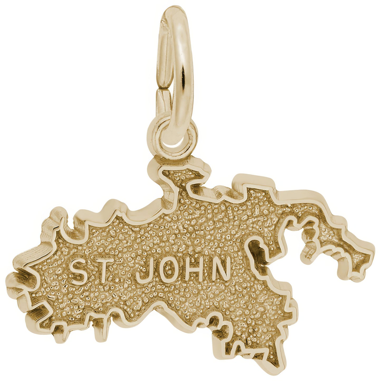 St. John Map Charm - Metal - Sterling Silver